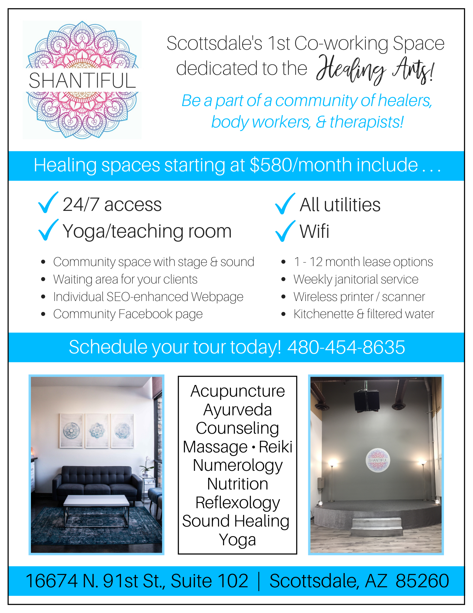SHANTIFUL, a co-working space dedicated to the Healing Arts!